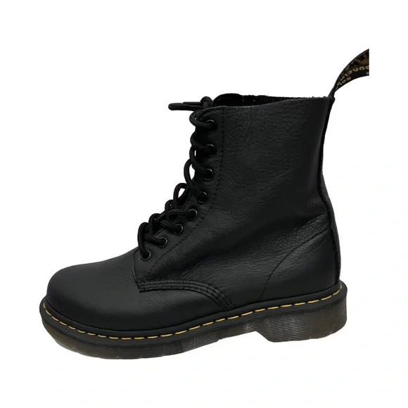 Black Leather Doc Marten boots. Size 12, worn once 1460 Women main image 3